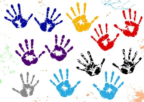 589x418 Child Handprint Vectors