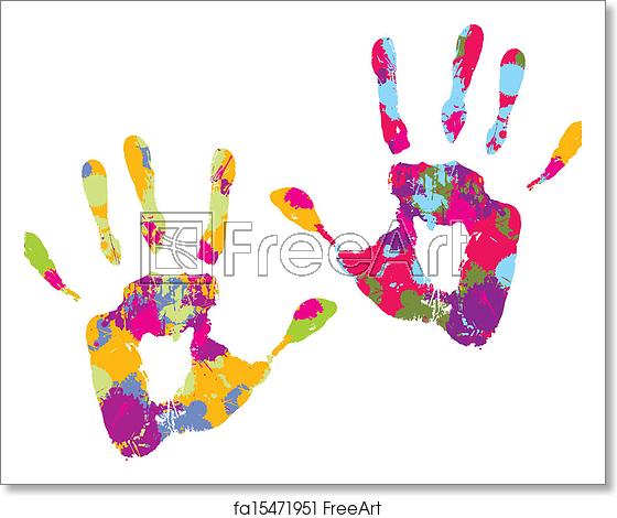 560x470 Free Art Print Of Handprint Vector Illustration Freeart