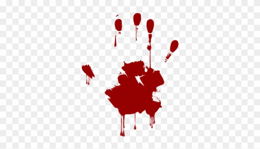 840x481 Hand Print Blood Dripping Vector Royalty Free Cliparts