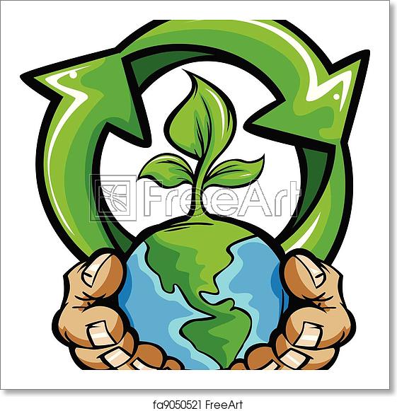 561x581 Free Art Print Of Hands Holding Planet Earth Cartoon Vector Image