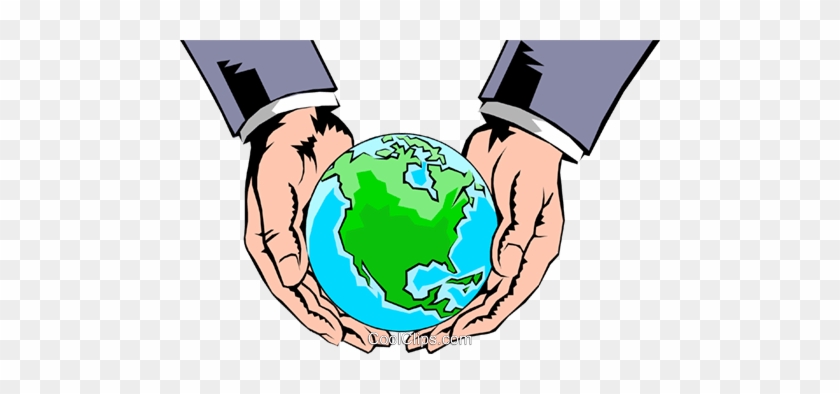 840x394 Hands Holding Globe Royalty Free Vector Clip Art Illustration