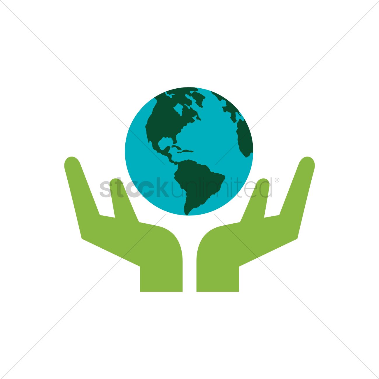 1300x1300 Hands Holding Earth Vector Image