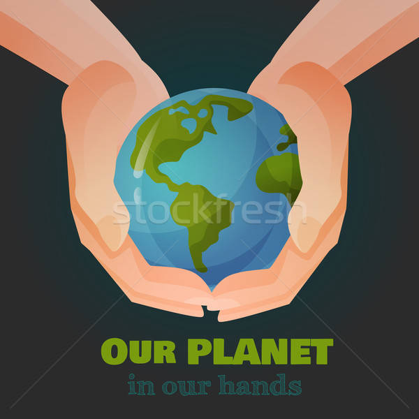 600x600 Hands Holding The Earth Vector Illustration Dariia Urvachova