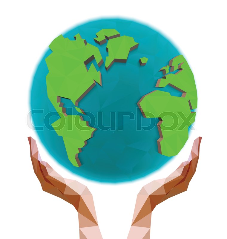 760x800 Polygonal Hands Holding The Polygon Stock Vector Colourbox