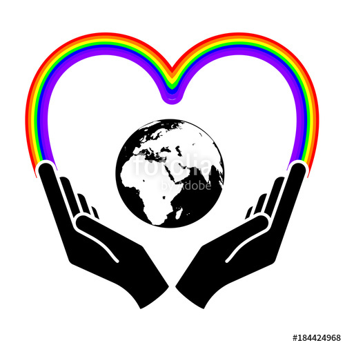 500x500 Two Hands Holding Planet Earth In The Shape Of Heart Environmental