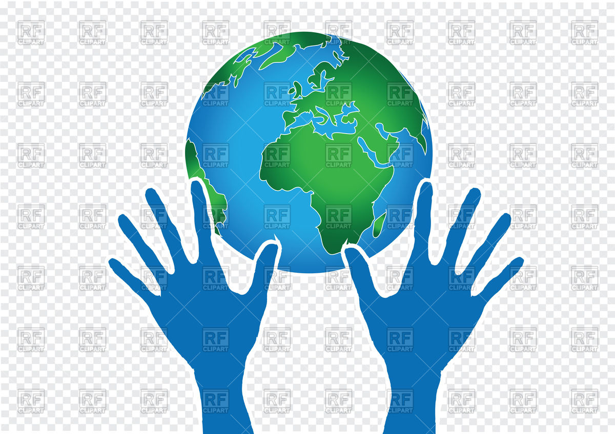 1200x848 Hands Holding World Globe Idea Vector Image Of Icons And Emblems