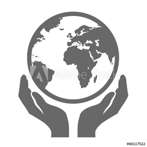 500x500 Hands Holding Globe Earth Vector Icon Save Earth Concept