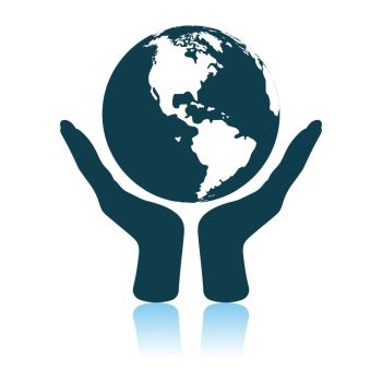 350x350 Vector Ecology Concept Human Hands Holding Globe Cheap Royalty