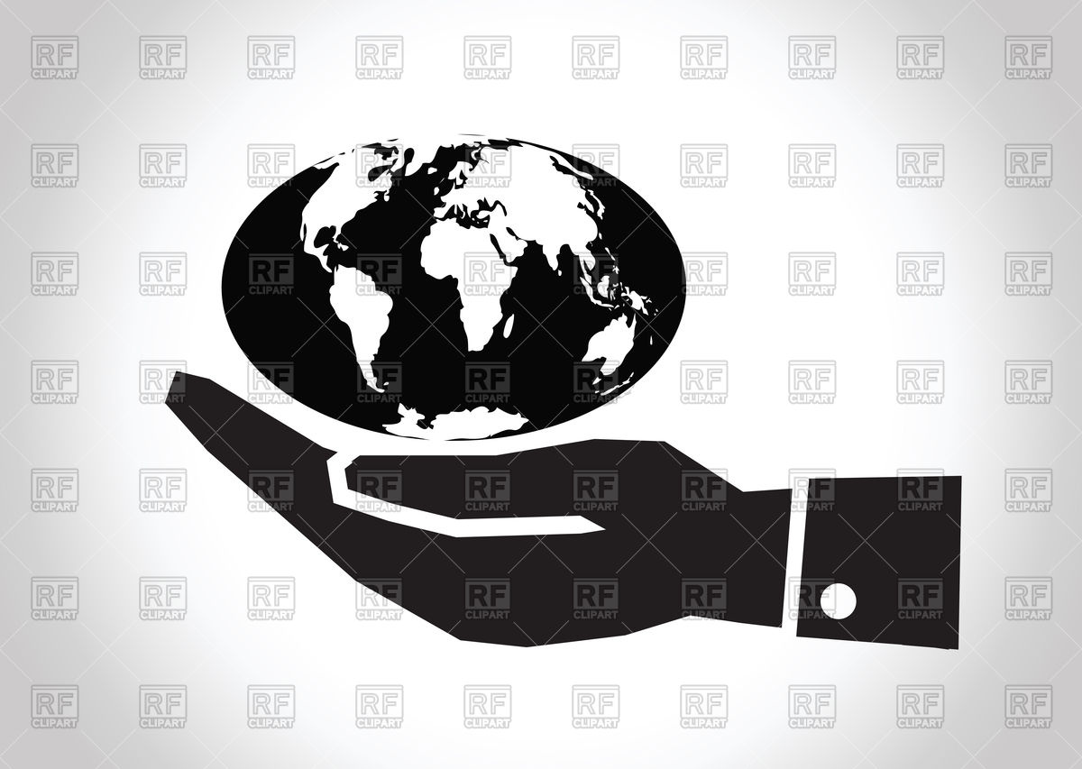 1200x853 Hand Holding World Globe Vector Image Of Icons And Emblems