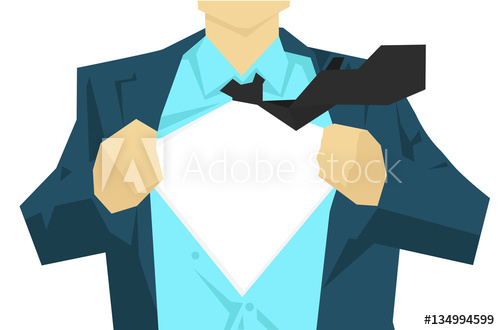 500x330 Office Worker With Superpower Under Suit Concept Hands Tearing T