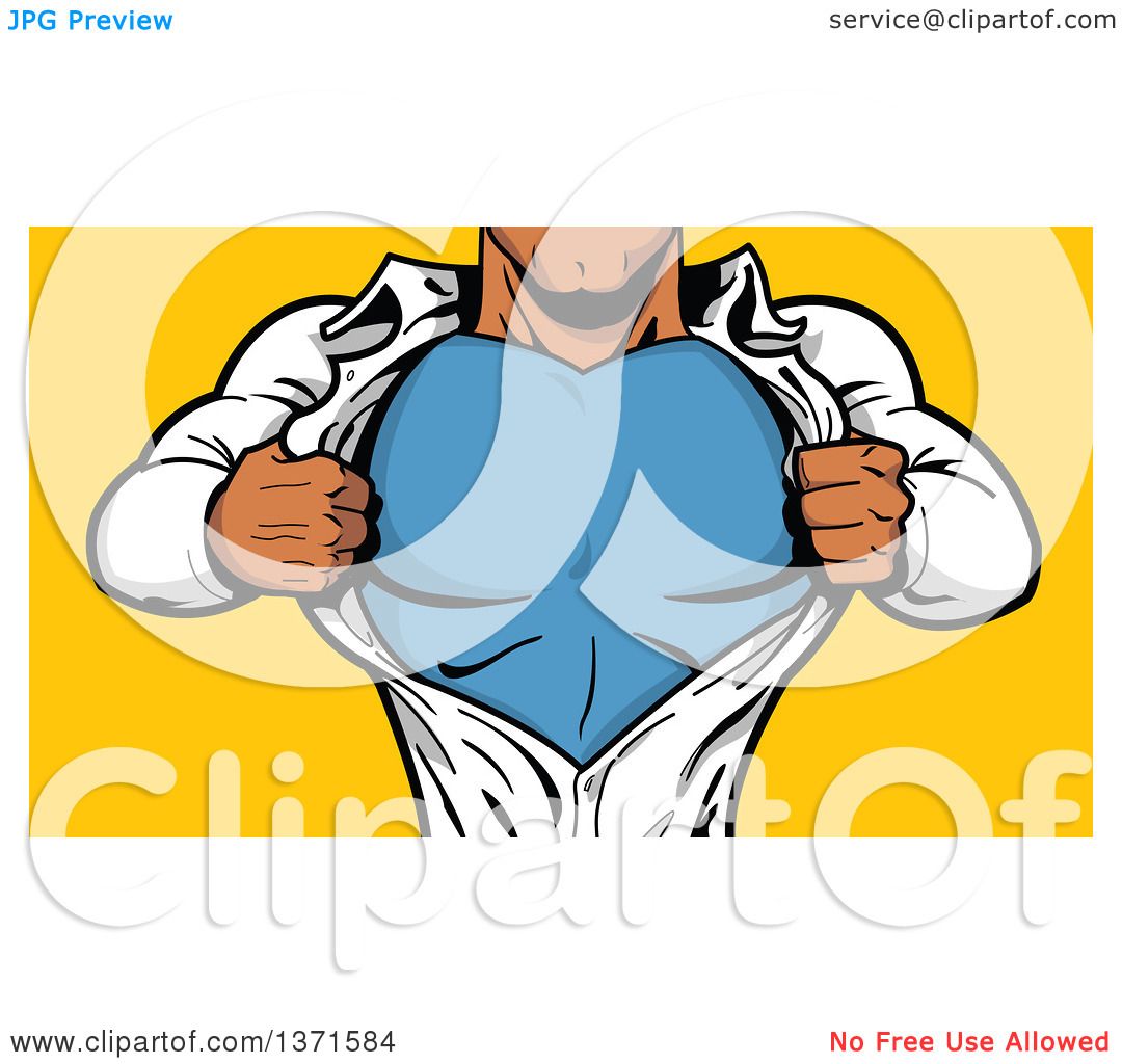 1080x1024 Clipart Of A Black Male Super Hero Ripping Off His Shirt, Over