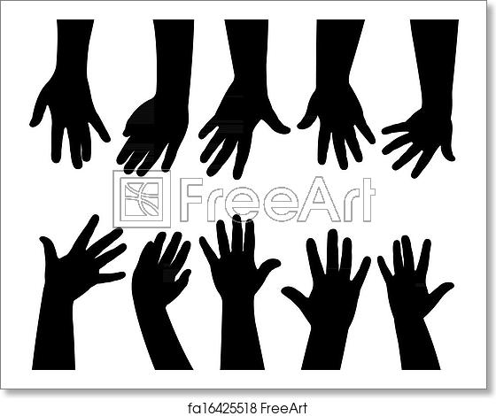 560x470 Free Art Print Of Hands Together, Vector Freeart