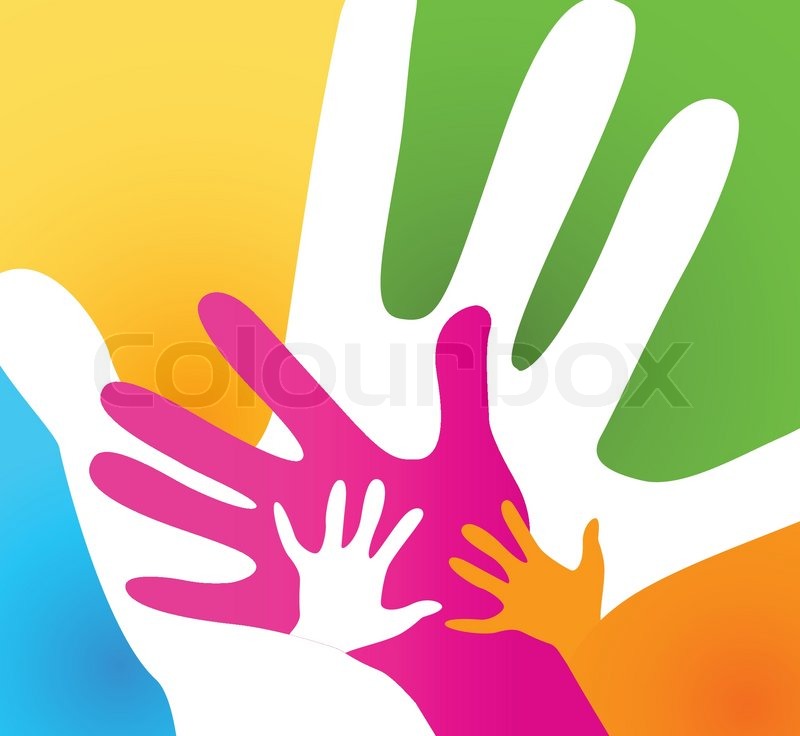 800x736 Children And Adults Hands Together Stock Vector Colourbox