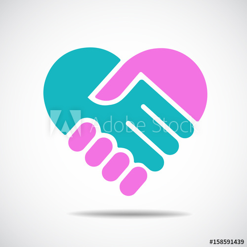 500x500 Hands Together Heart Symbol Vector