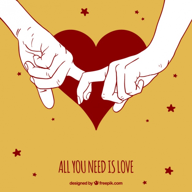 626x626 Pretty Background Of Couple's Hands Together Vector Free Download