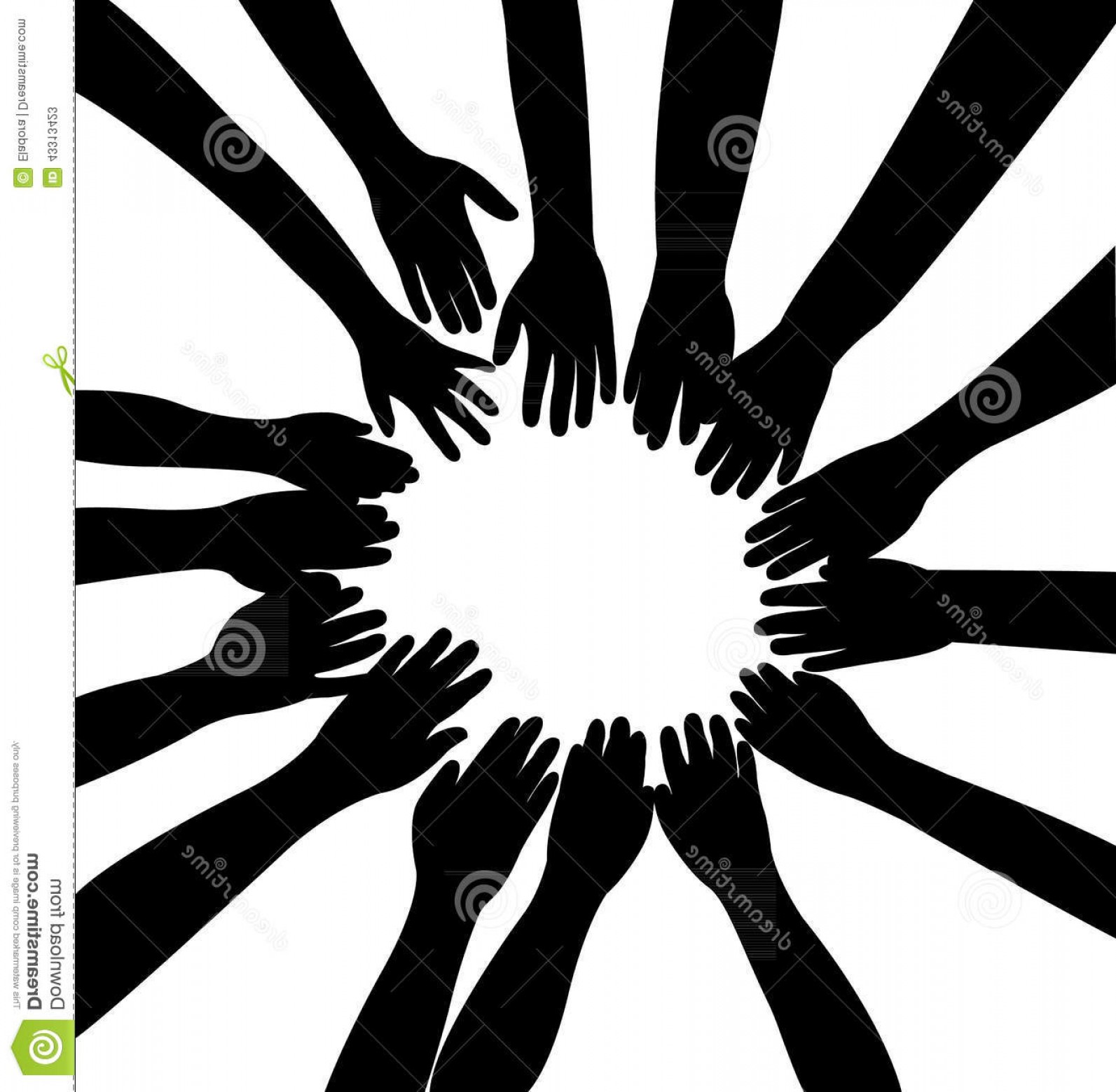1593x1560 Stock Illustration Hands Together Vector Many Black Color Hand