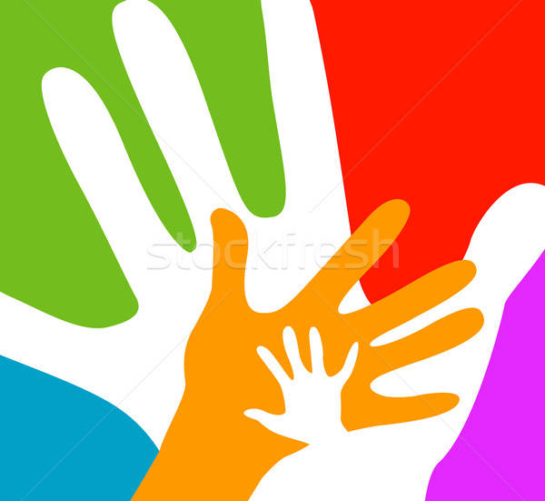 600x551 Children And Adults Hands Together Vector Illustration Dan Ionut