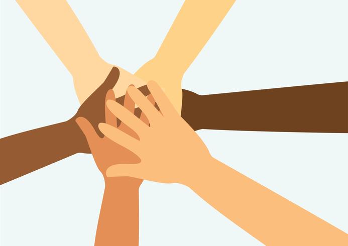 693x490 People Putting Their Hands Together Vector