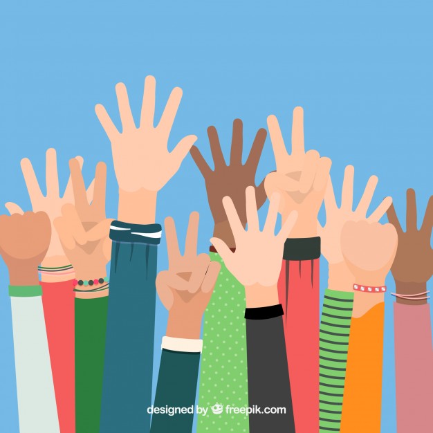 626x626 Hands Up! Vector Free Download
