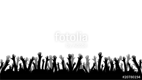 500x282 People With Hands Up Stock Image And Royalty Free Vector