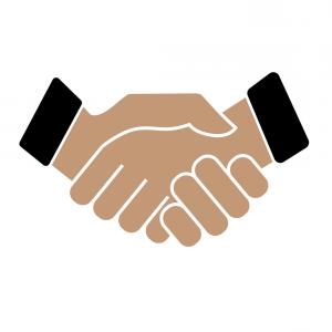300x300 Business Handshake Icon On White Background Vector Catchsplace
