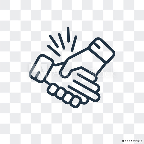 500x500 Handshake Icon Isolated On Transparent Background Modern