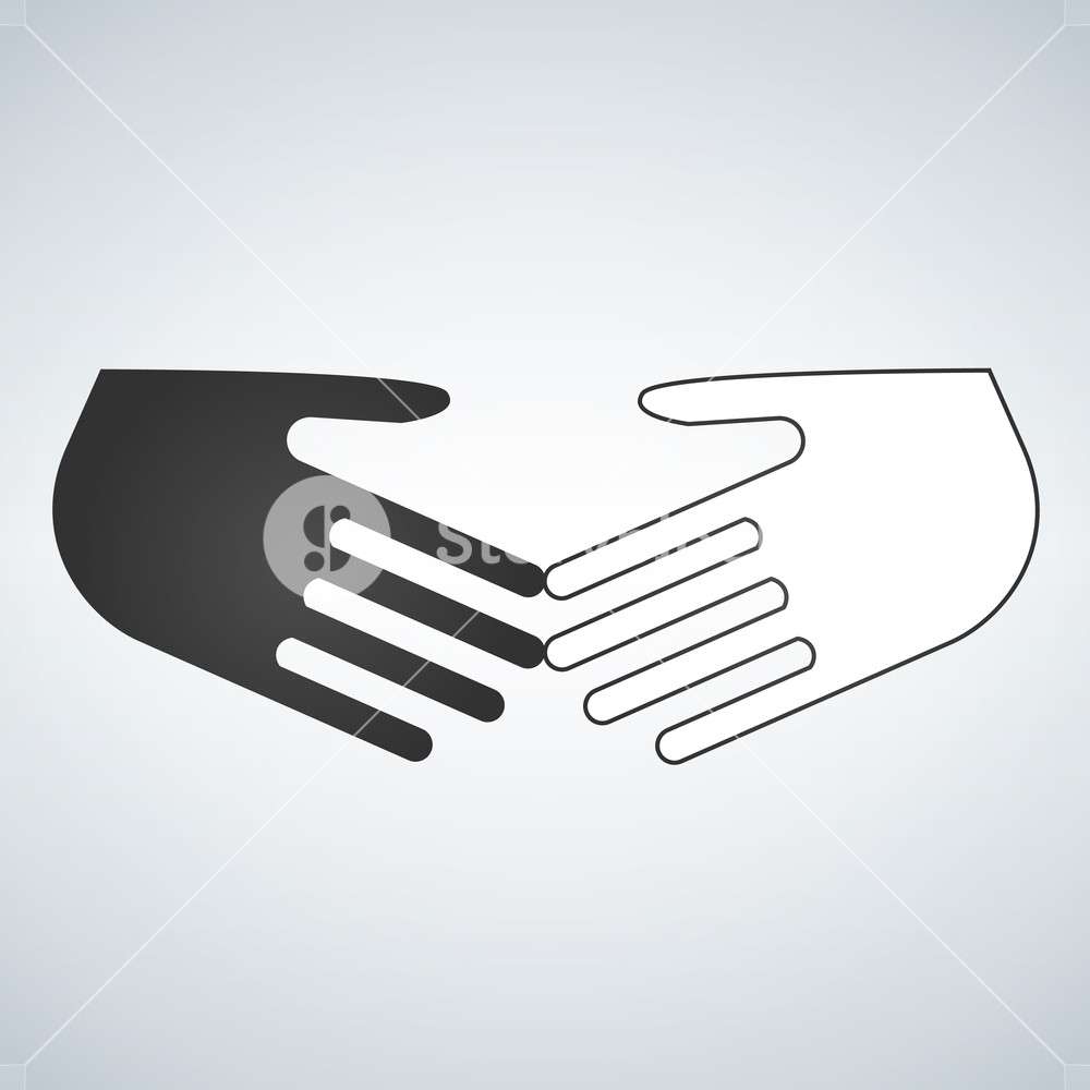 Stop Racism Flat Icon Black And White Shaking Hands Friendship 1000x1000 Stop Racism Flat Icon Black And White Shaking Hands Friendship