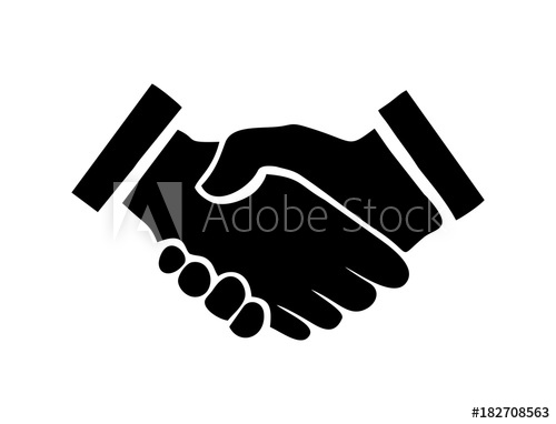 Two Shake Hands For Peace Illustration Logo Silhouette 500x382 Two Shake Hands For Peace Illustration Logo Silhouette