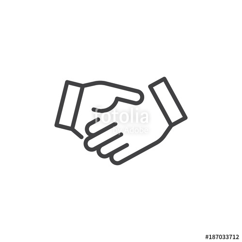 Business Handshake Line Icon, Outline Vector Sign, Linear Style 500x500 Business Handshake Line Icon, Outline Vector Sign, Linear Style