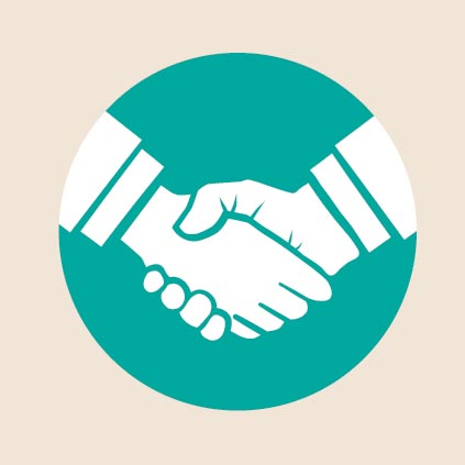 Business Handshake Vector Flat Design 423x423 Business Handshake Vector Flat Design