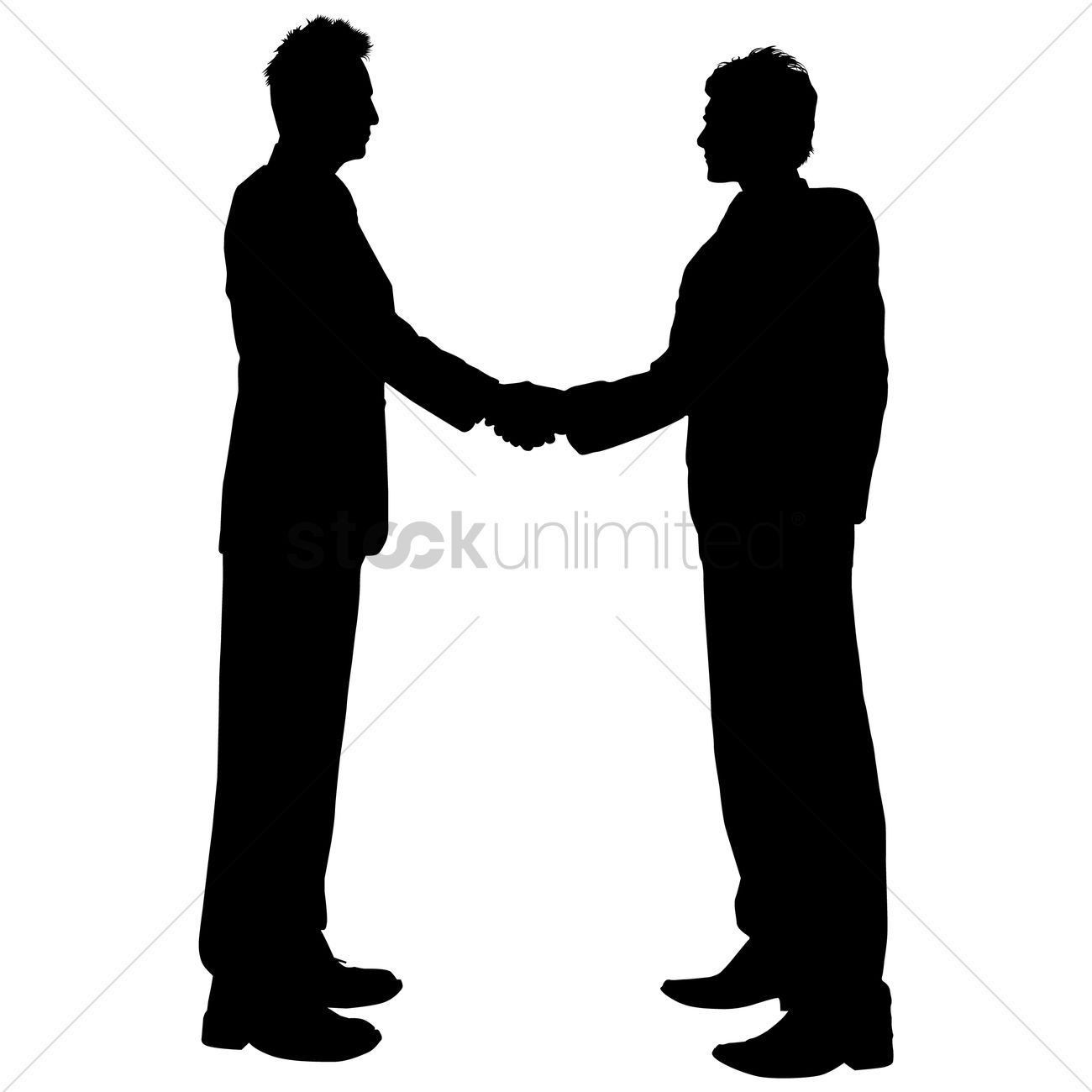 Businessman Shaking Hands Silhouette Vector Image 1300x1300 Businessman Shaking Hands Silhouette Vector Image