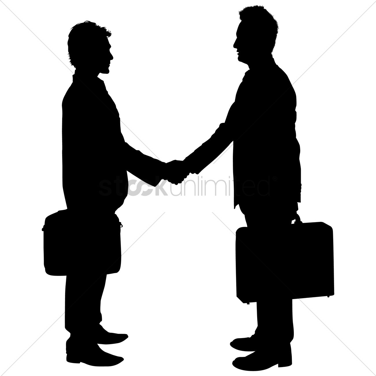 Businessman Shaking Hands Silhouette Vector Image 1300x1300 Businessman Shaking Hands Silhouette Vector Image