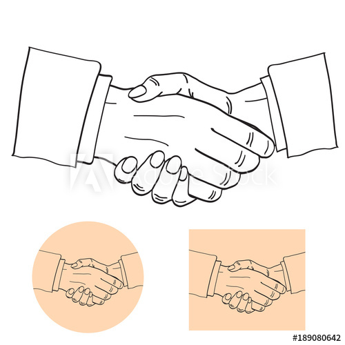 Businessmen Shake Hands Silhouette Vector Illustration 500x500 Businessmen Shake Hands Silhouette Vector Illustration