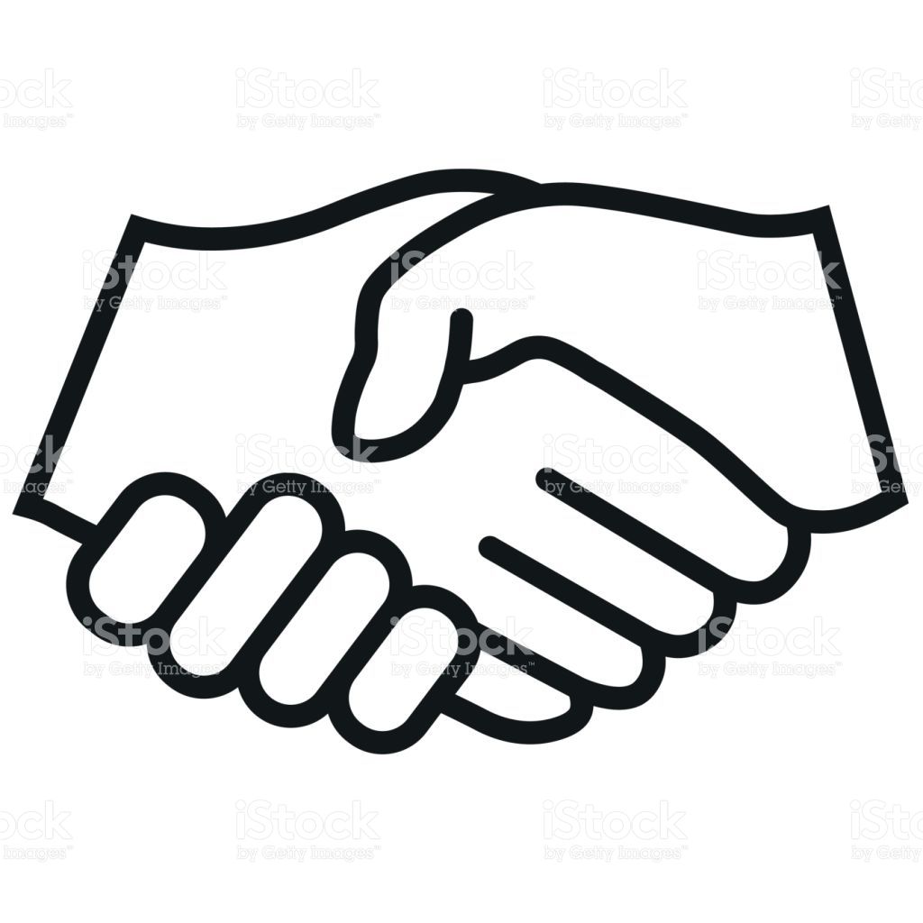 1024x1024 Business Handshake, Contract Agreement Icon Flat Black Vector