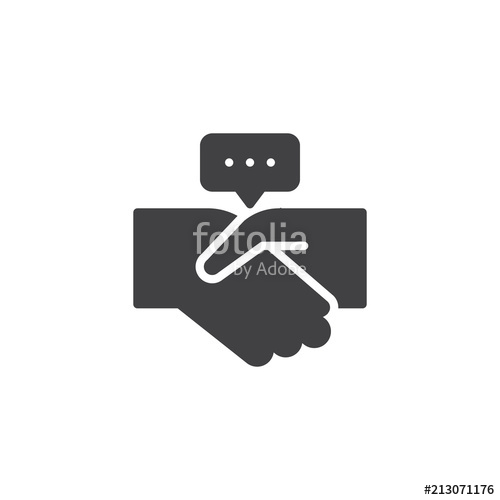 500x500 Partnership Handshake Vector Icon Filled Flat Sign For Mobile