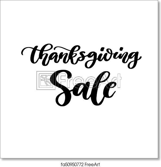 561x581 Free Art Print Of Thanksgiving Day Sale Vector Card