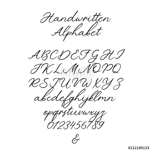 500x500 Vector Calligraphy Alphabet Exclusive Letters Decorative