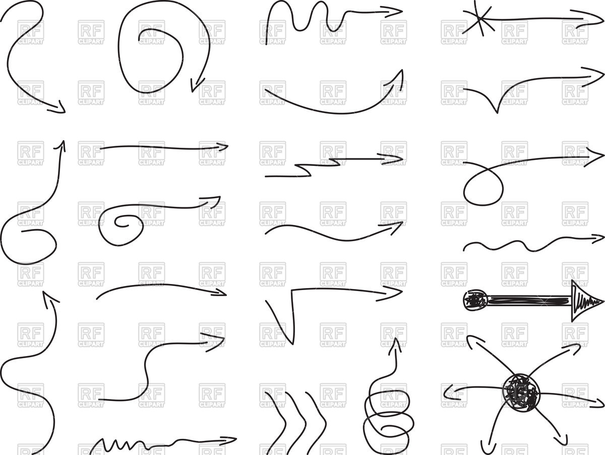 Hand Drawn Arrow Set Vector Image Of Design Elements 1200x902 Hand Drawn Arrow Set Vector Image Of Design Elements