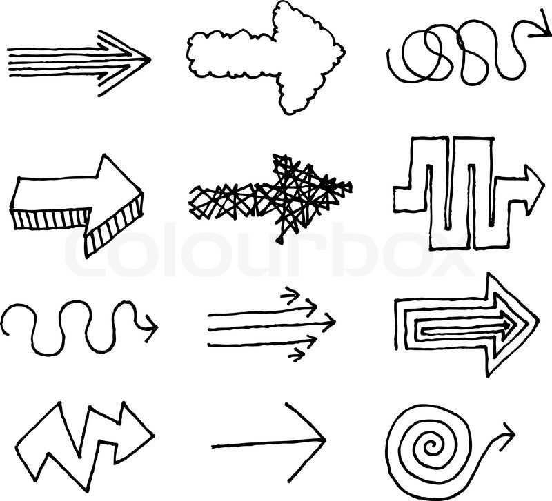 Hand Drawn Vector Arrow Set Stock Vector Colourbox 800x727 Hand Drawn Vector Arrow Set Stock Vector Colourbox