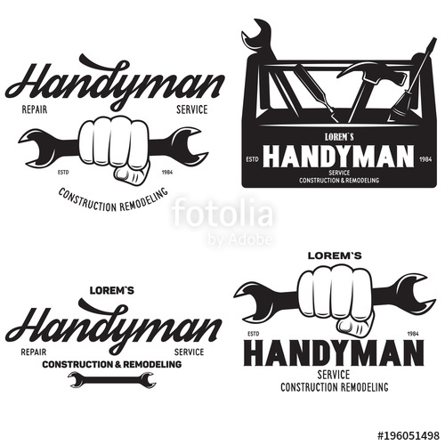 500x500 Handyman Labels Badges Emblems And Design Elements Tools