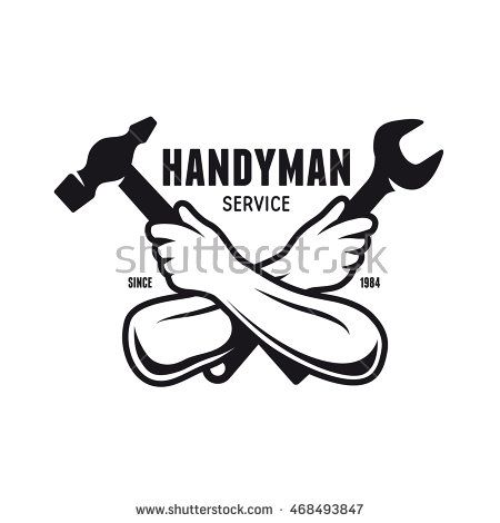 450x470 Handyman Service Emblem Tools Silhouettes Carpentry Related