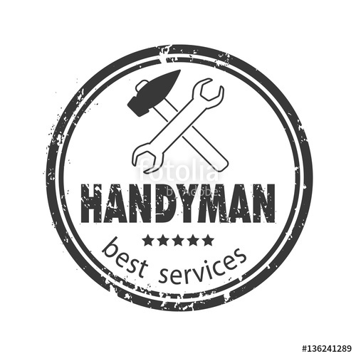 500x500 Handyman Services Vector Design For Your Logo Or Emblem With Grey