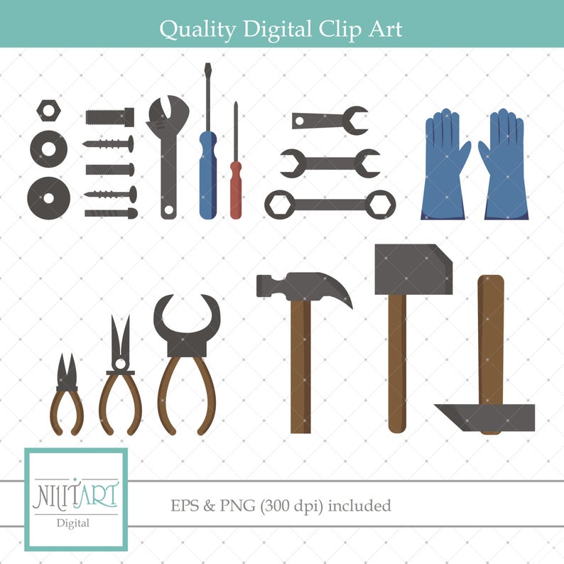 794x794 Handyman Tools Clipart Mechanic Tools Clipart Vector Etsy