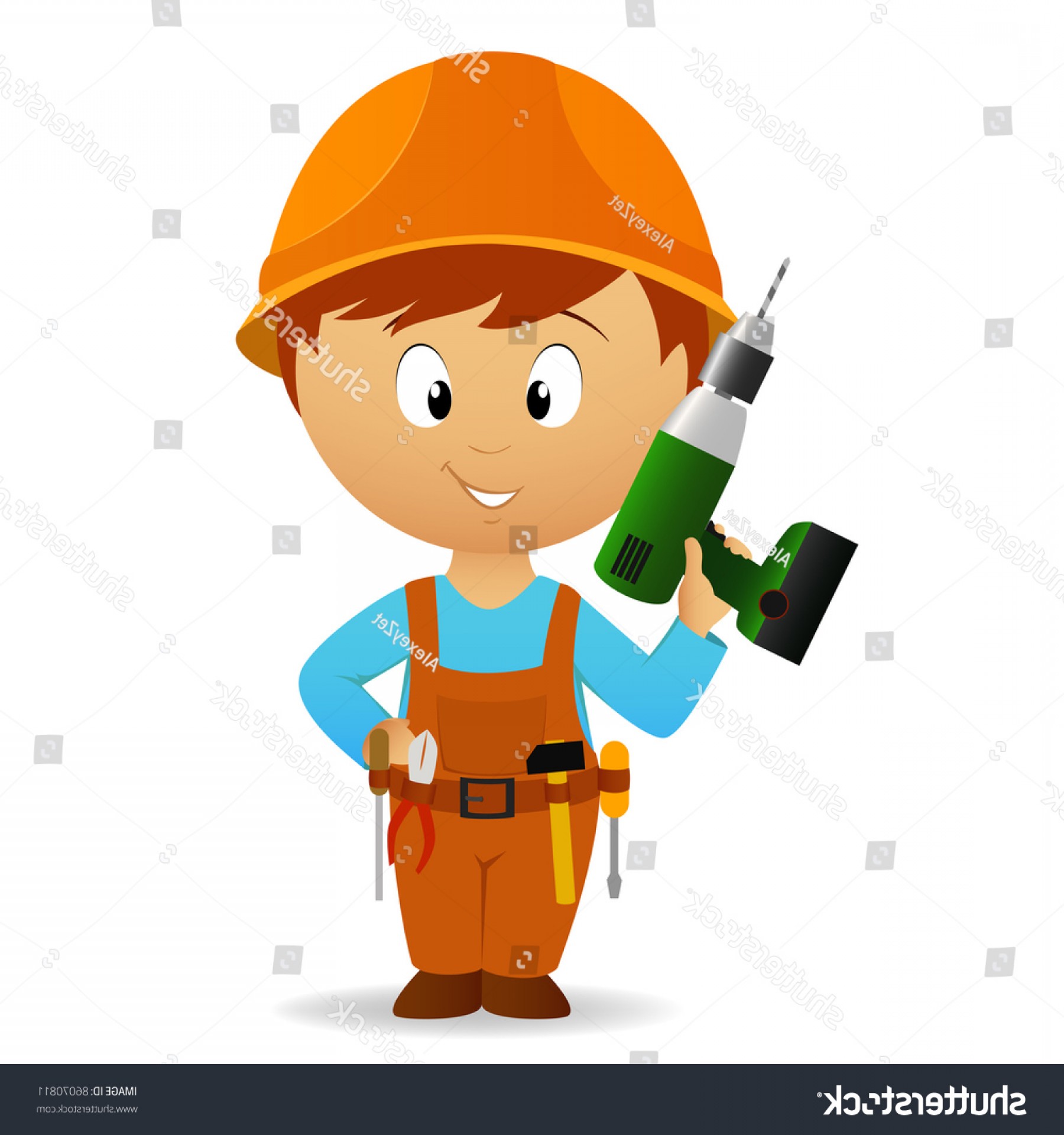 1800x1920 Vector Illustration Cartoon Handyman Tools Belt Catchsplace