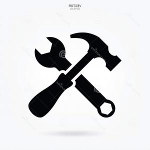 300x300 Hammer And Wrench Vector Icon Handyman Tools Symbol Gm Newwaysys