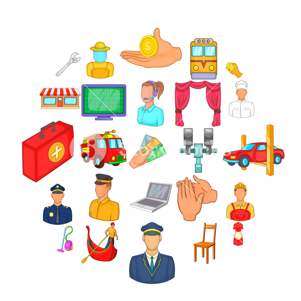 1000x1000 Handyman Icons Set Cartoon Set Of Handyman Vector Icons