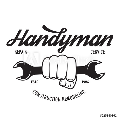 500x500 Handyman Label, Badge, Emblem, Design Element Tools Silhouettes