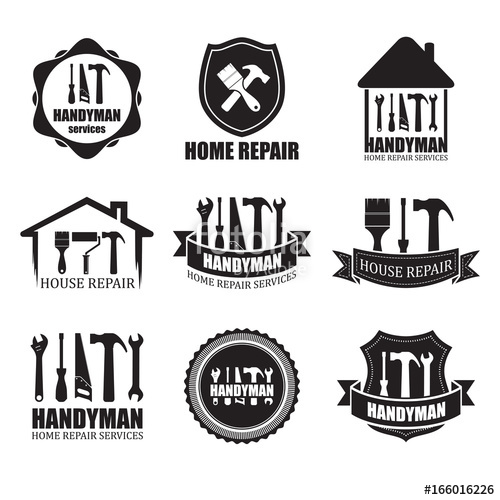 500x500 Set Of Different Handyman Services Icons Stock Image And Royalty