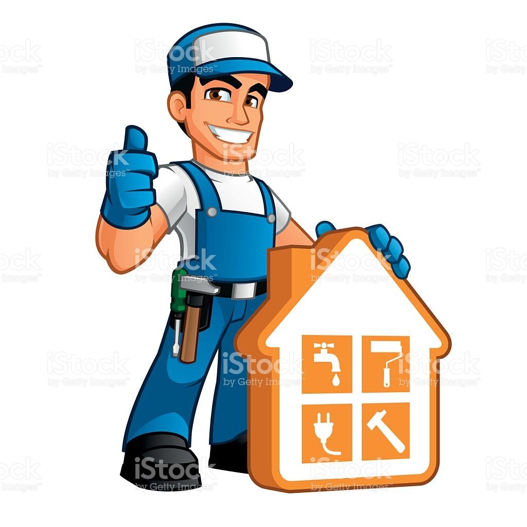 1024x1024 Handyman Wearing Work Clothes And A Belt, With Tool Logo
