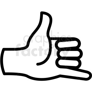 300x300 Hand Hang Loose Gesture Vector Icon Clipart Royalty Free Gif